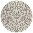 thumbnail image 2 of Addison Rugs Chantille Indoor/Outdoor Transitional Floral Taupe Washable Round Rug, 8' x 8', 2 of 6