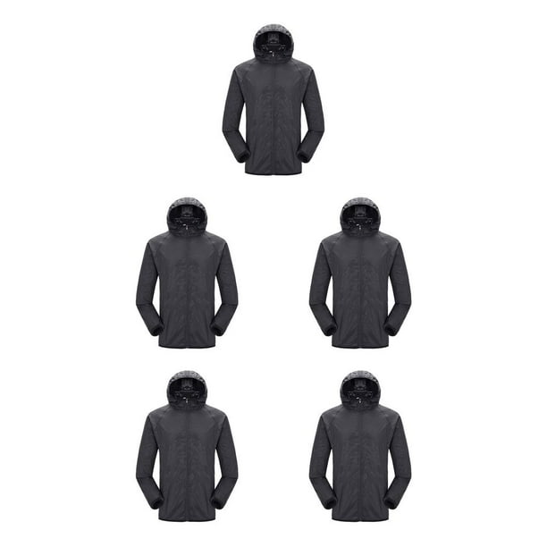 sweethay Chaqueta de protección solar de secado rápido a prueba de viento Running Training Unisex Abrigo con capucha Ropa de ciclismo 3XL Preto 5Conjunto