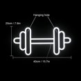 thumbnail image 2 of Lucunstar Letrero de neón para gimnasio, letreros de neón con forma de mancuerna, letrero de luces de neón blancas, pegatinas de pared para gimnasio, decoración de club de fitness, LED de neón como re, 2 of 5