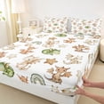 thumbnail image 3 of Homewish Cartoon Rainbow Dragon Full Size Sheets 4-Piece for Preppy Child Children,Kawaii Magical Animal Breathable Bed Sheets,Stars Print Lightweight Sheet Sets,Ultra Soft Home Decor, 3 of 7