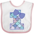 thumbnail image 3 of Inktastic 1st Birthday Mermaid 1 Year Old Girls Baby Bib, 3 of 4