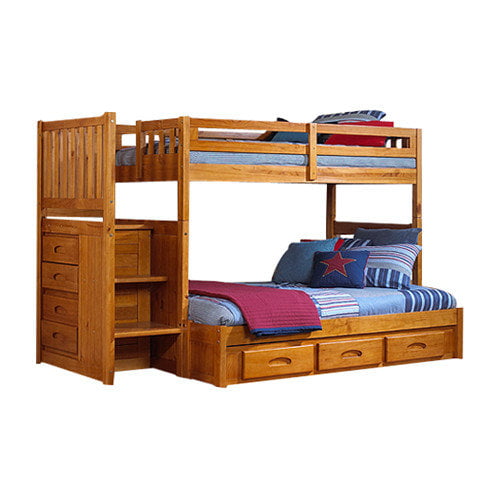 Full Staircase Bunk Bed, American Freight Wooden Bunk Beds