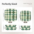 thumbnail image 3 of Multi-Size Leather Tray Four Corners Four Button Design Anti-Scratch Waterproof Convenient Cleaning Convenient Storage Lightseagreen Colorful Houndstooth_2 Small, 3 of 8