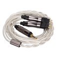 thumbnail image 1 of Silver Plated Earphone Cable, Real Sound Braiding Process 120 Cm/47.2in Headphone Replacement Cable  For  For HD650, 1 of 8