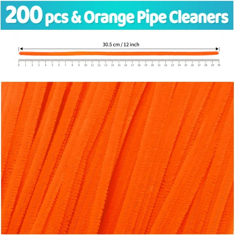 150 Orange Pipe Cleaners Craft Chenille Stems – BLUE SQUID USA