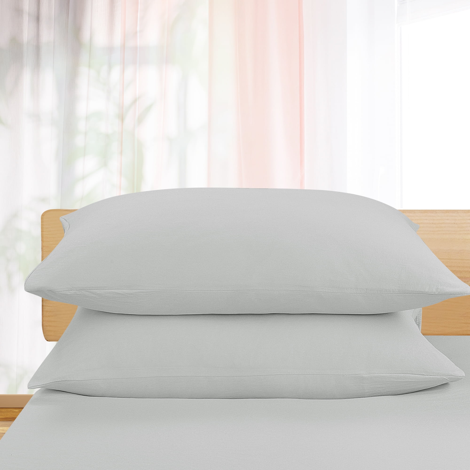 Unique Bargains 100% Microfiber Soft 3 Pieces Duvet Cover Set Twin Light Gray