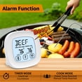 thumbnail image 3 of Digital Meat Thermometer LCD Display | Button Control | Preset & Manual Temp Settings | 8 Food Modes | Magnetic Back & Stand | Alarm & Timer | Backlight | BBQ Smoker Oven Grill Kitchen, 3 of 6
