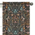 thumbnail image 4 of Boho Floral Wildflower Black and Orange Semi-Sheer Rod Pocket Curtain Panels (Set of 2) Girl by Sweet Jojo Designs, 4 of 6