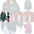 thumbnail image 4 of Gibobby SuéTer De Invierno Para Mujer Suéter informal holgado para mujer, cuello redondo, manga larga, color sólido, tejido de punto(Verde,CH), 4 of 4