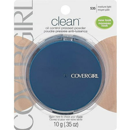 COVERGIRL Clean Oil Control Compact Pressed Powder, Medium Light 535, .35 oz