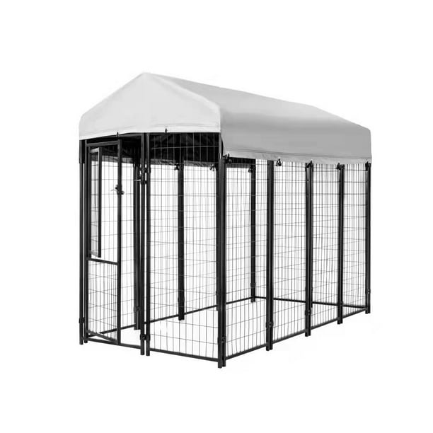 Kennel Master Black Welded Wire Dog Kennel, 8 ft. x 4 ft. x 6 ft