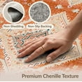 thumbnail image 6 of ODIKA Shaped Solid Vintage Round Distressed Motif Circle Border Boho for Home Office, Gaming Room, Under Desk, Non-Slip Chair-Friendly, 6 of 7