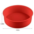 thumbnail image 3 of Maoww Wedding Cake Home Bakery Restaurant Portable Reusable Washable Mousse Round Mould DIY Crafting Bakeware Red 8 Inch, 3 of 6