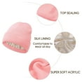 thumbnail image 5 of Hamky Winter Hats,Beanie,Satin Lined Beanie For Women Knit Satin Lined Winter Hats For Women Silk Lined Beanie Cap Warm Beanie Hat,Skull Caps,Hats for Men Hot Pink, 5 of 8