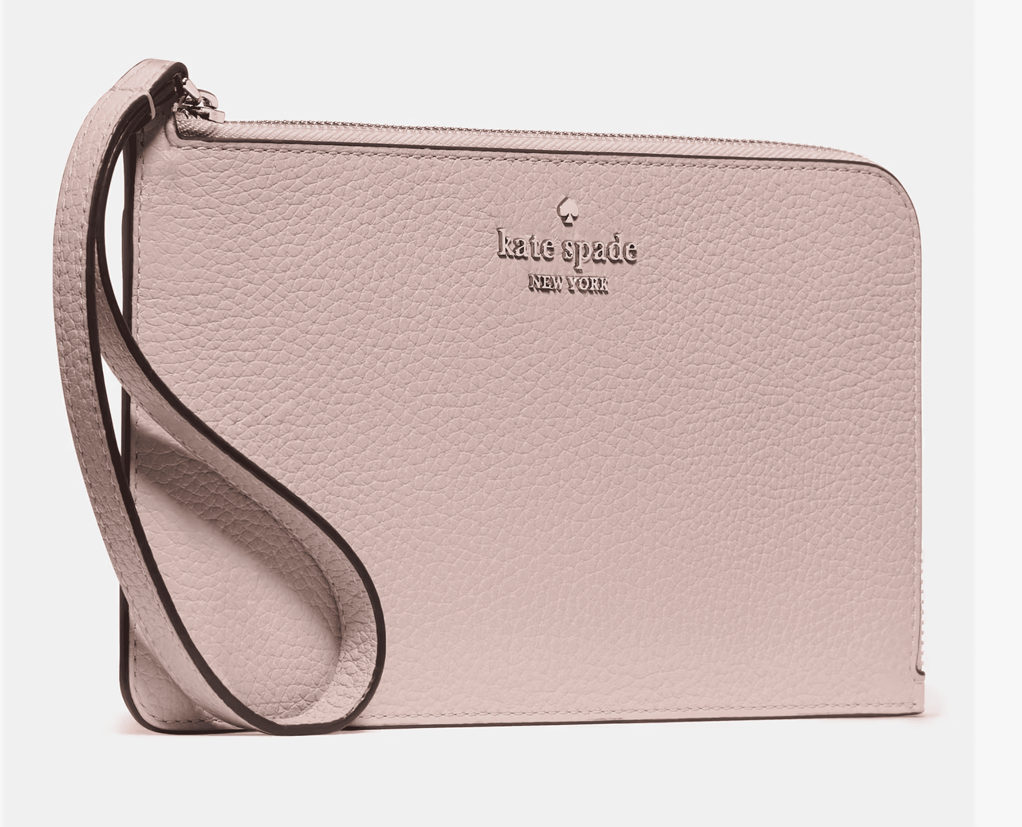 Kate Spade New York Women's Lucy Pebbled Leather Medium L-Zip Wristlet