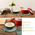 thumbnail image 6 of SKYSONIC Shiny Golden Fluid Pot Holders Trivets, 2 Pcs Heat Resistant Trivets,Marble Blue Pretty Cotton Thread Weave Mats for Hot Pads Pans Pot Bowl Teapot for Kitchen Decor, 6 of 7