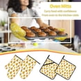 thumbnail image 5 of Honeii Qutumn Tree Pattern Oven Mitts and Pot Holders, Silicone Oven Gloves,500 F Heat Resistant Oven Mitts Sets, 4PCS, 5 of 6