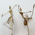 thumbnail image 7 of zhonghuaying 2 Pack Gold Ballerina Metal Sculpture, Modern Abstract Dancer Statue, Decorative Tabletop Figurine for Home Living Room Bedroom (A+B), 7 of 7