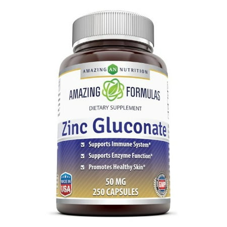 Amazing Formulas Zinc Gluconate - 50 mg, 250 (Best Zinc To Take)