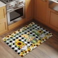 thumbnail image 2 of Spring Gnomes Entryway Rug 2'x3'&nbsp; Non Slip Front Door Mats, Botanical Budding Sunflowers Buffalo Plaid Entrance Rugs Indoor Outdoor Carpet, Washable Floor Mats Small Area Rug for Bedroom Kitchen, 2 of 8