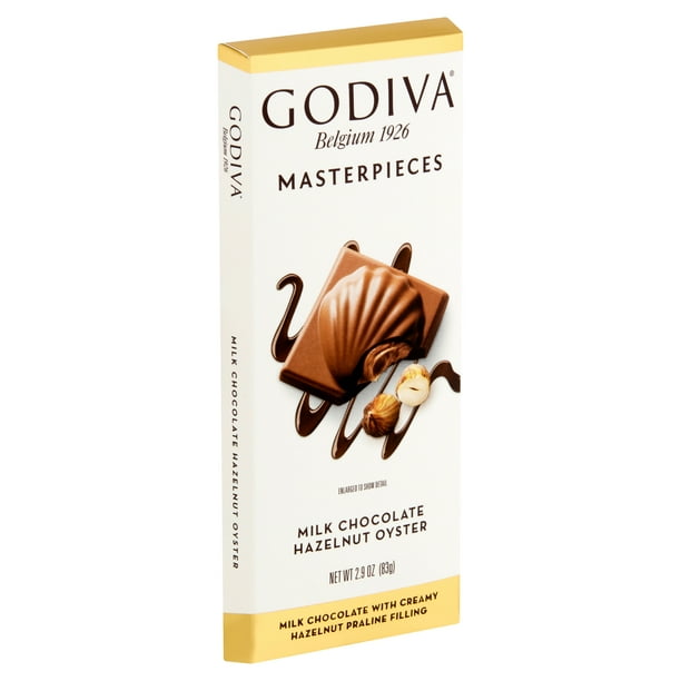 Godiva Masterpieces Hazelnut Oyster Milk Chocolate, 2.9 Oz - Walmart 