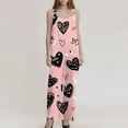 thumbnail image 3 of Fgvctg Valentine's Day Women's Overalls Sleeveless Date Night Spaghetti Straps Overall Comfy Wide Leg Pant Love Heart Graphic Bib Overalls Rompers Sprimg Pant With Pockets Light pink 3XL, 3 of 4