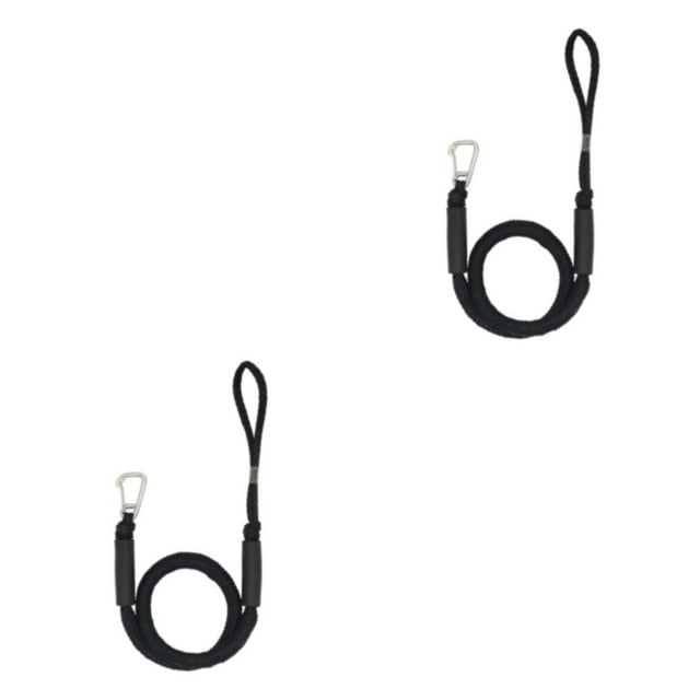 Guardoinrt 2pcs/set Expandable Dock Line Rope Accommodating Boat S Needs Rustproof black 2Set