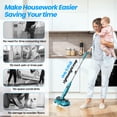 thumbnail image 4 of Amiluo Cordless Electric Mop, Dual-Motor Power Spin Mop for Floor Cleaning with 5000 mAh Battery, Water Spray, LED Headlights & Smart Display, Self-Propelled for Multi-Surface, M1, 4 of 10