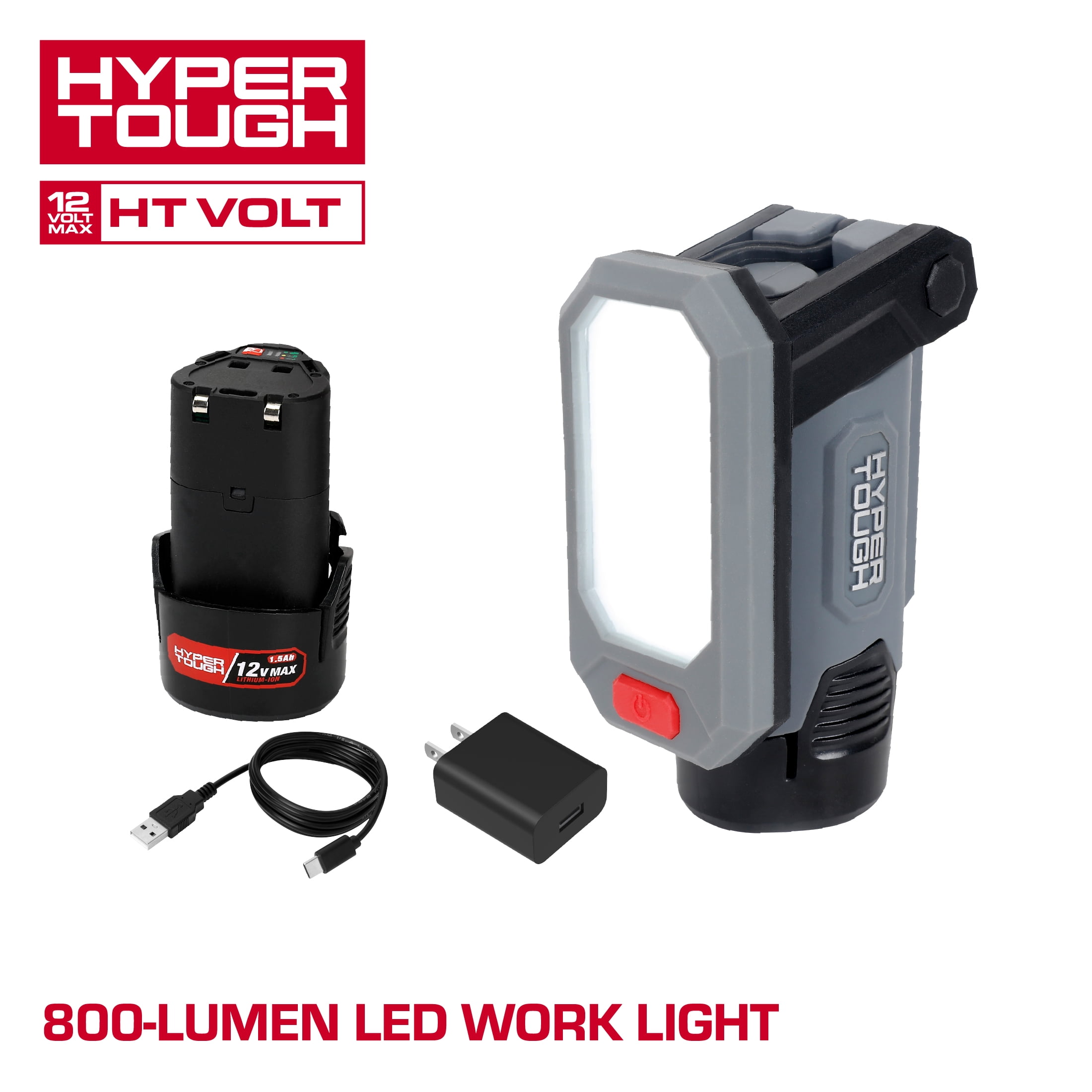 Free Shipping! Hyper Tough 12V Max 800-Lumen Cordless LED Work