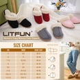 thumbnail image 6 of Litfun Women's Fuzzy Memory Foam Slippers Warm Comfy Winter House Shoes, Brown, Size 6, 6 of 8