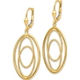 thumbnail image 2 of 14K Yellow Gold Textured And Polished Dangle Leverback Earrings (50 X 21) Made In Turkey th875, 2 of 5