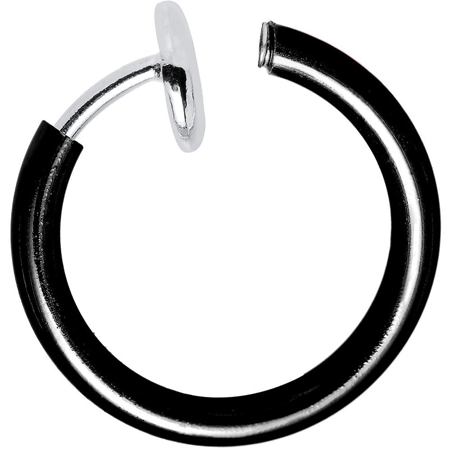 Special offers painless piercings 8 clip on plastic hoop that glow in the dark