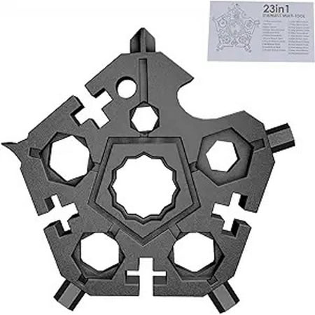 

AXUWKFDU Multifunctional Five-Point Wrench - 23 in 1 Combination Wrench with Built-in Screwdriver Versatile and Convenient A1332