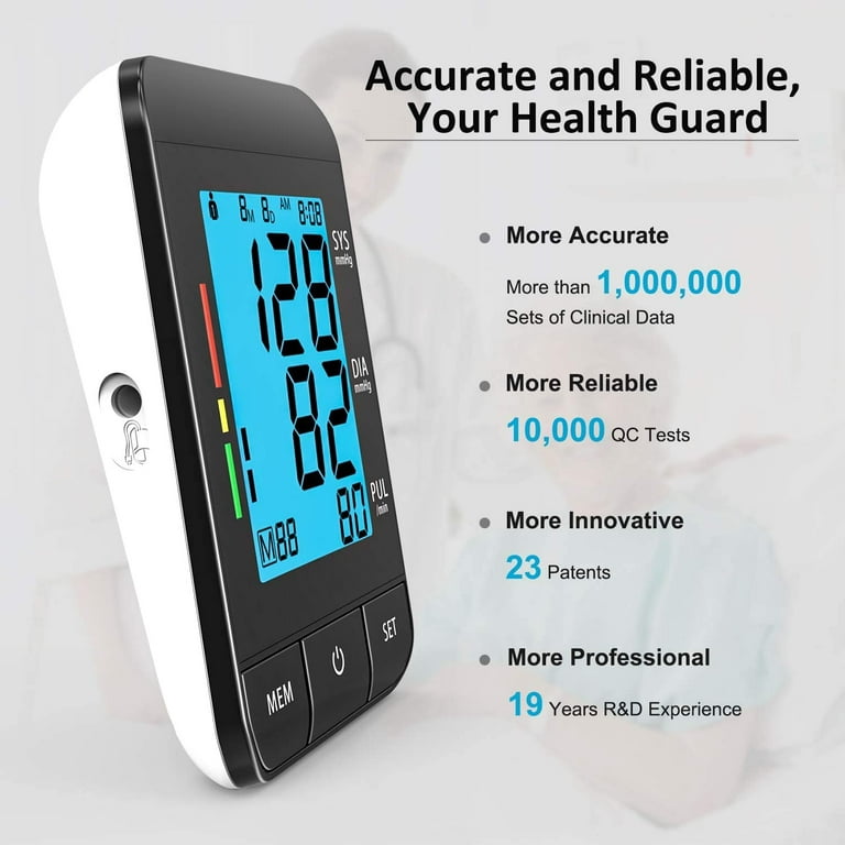 Blood Pressure Monitor for Home Use Extra Large Cuff Automatic Digital  Blood Pressure Machine 9-17''&13-21''Adjustable Blood Pressure Cuff-  Backlit
