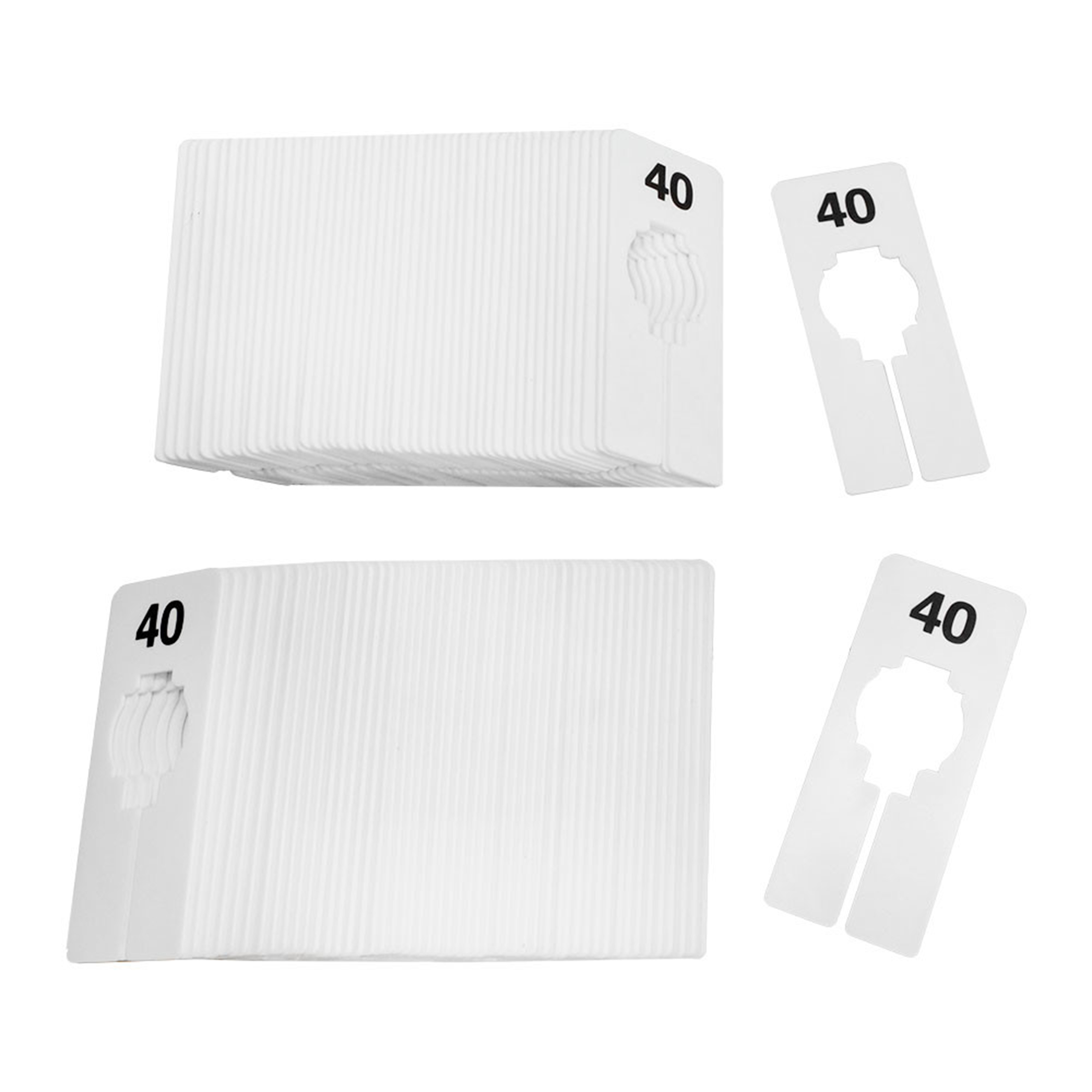Plastic 40 Blank Rectangular Size Dividers for Retail Clothing Racks 