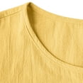 thumbnail image 6 of Women Tshirts Trendy Sawvnm Women's Fashionable Casual Vacation Everyday Solid Color Button-down Crew Neck Short Sleeves Top Tank Tops for Women Yellow XL, 6 of 9