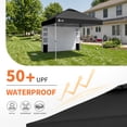 thumbnail image 6 of CROWN SHADES 10' x 10' One Push Pop Up Canopy Tent, Outdoor Shade with Built-in Side Pockets, Black, 6 of 8