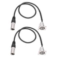 thumbnail image 2 of Cable De Paso XLR, Adaptador De Montaje En Panel Hembra XLR De 3 Pines, Para Micrófonos, Luces De Escenario, Mezcladores, Amplificadores, Monitores De Estudio, Altavoces, 2 of 7