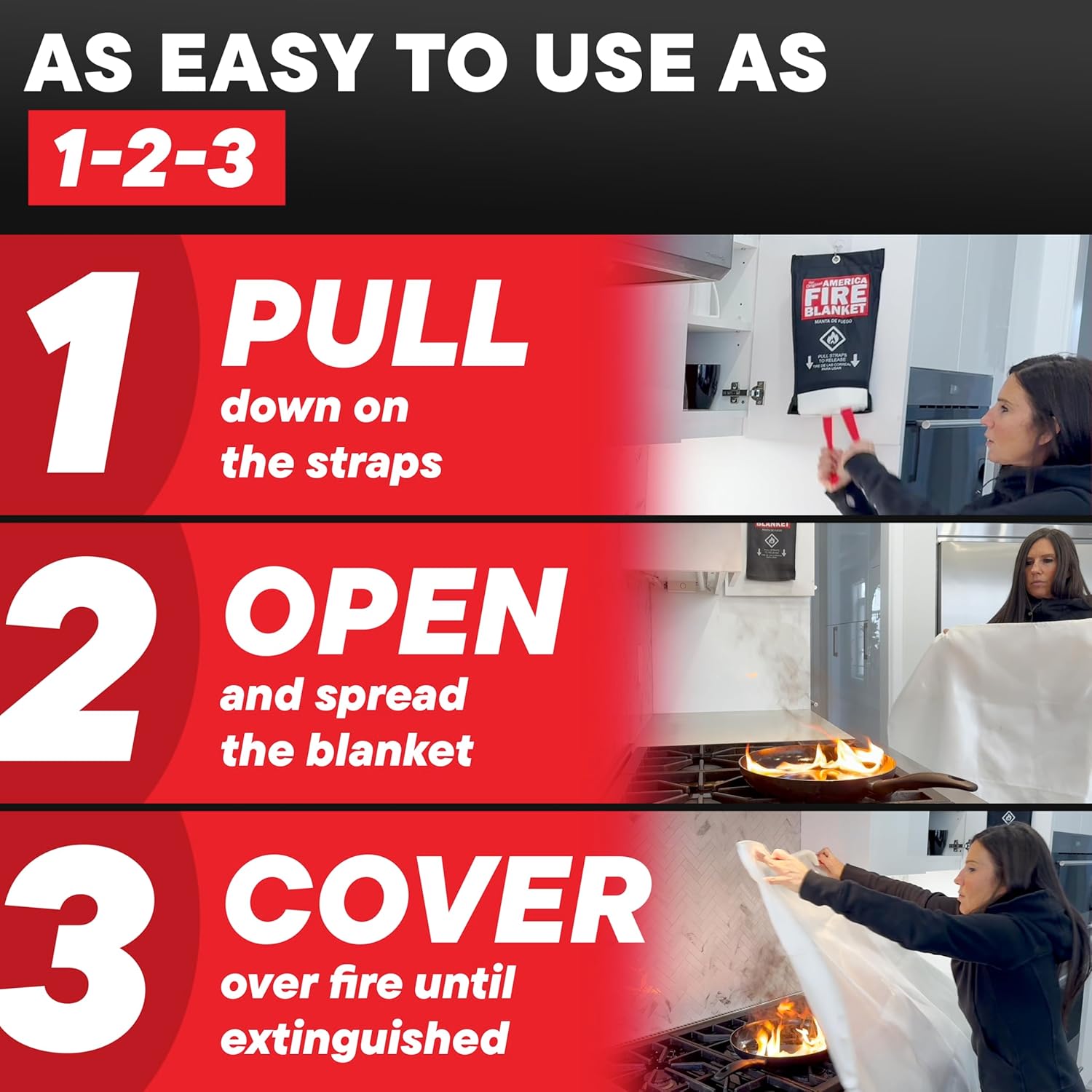 America Fire Blanket, 5-Pack