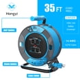 thumbnail image 2 of Hongyi 35ft Heavy Duty Extension Cord Reel with 4-Outlet for Outdoor, 14AWG/3C, SJTW Cable, Blue, 2 of 9