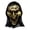 Gold, variant on BingTong Vintage Scary Witch Mask With Black Mesh Hood, 2 Colors Distressed Evil Wizard Full Face clothes Mask, Halloween Horror Cosplay Party Accessory Gold
