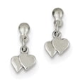 thumbnail image 1 of Sterling Silver Dangling Hearts Earrings QE4202, 1 of 2