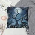 thumbnail image 2 of Orinice Wolf Howling at Full Moon Graphic Decorative Cushion Throw Pillow Cover for Home Couch Living Room Bed Sofa - Printed on Both Sides - Year-Round Pillow Case 1PC 18x18in, 2 of 5