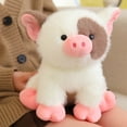 thumbnail image 2 of Fluffy Cute Pig Plush Toy 8in Soft Cartoon Pig Stuffed Farm Animal Doll Pillow Creative Birthday Gift, 2 of 8