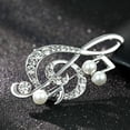 thumbnail image 7 of KAJNBN 2Pcs Ladies Brooch Silver Music Note Pin for Women Casual Wear, 7 of 7