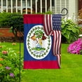 thumbnail image 5 of Flag Waving American Flag Belizean Belize U.S.A Friendship Patriotic Proud House Flag, Double-Sided Decorative Outdoor Flag, Polyester Yard Flag 29.5 x 39.5 in, 5 of 5