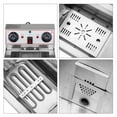 thumbnail image 4 of Commercial Deep Fryer Countertop for Home with 12.5QT / 11.8L Removable Tanks and Baskets, Electric Double Deep Fryer Large Capacity for French Fries Fish Turkey, 4 of 7