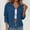 Navy, variant on Button Down Corduroy Jacket for Women with Flap Pockets and Collared Neck for Fall Winter Office Casual Daily Wear Relaxed Fit