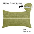 thumbnail image 5 of DWCN Linen Decorative Pillow Covers Comfortable Soft Cushion Covers for Sofa Couch Badroom,12 x 20 Inches, Olive Green, 2 Pack, 5 of 6
