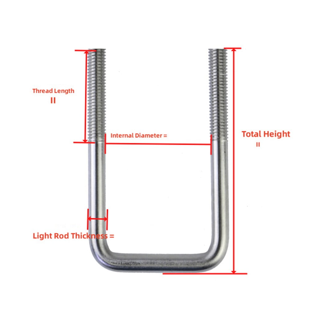 U-Bolts And Good Strength Bolts And Nuts (Square) For Boat Trailers Versatile